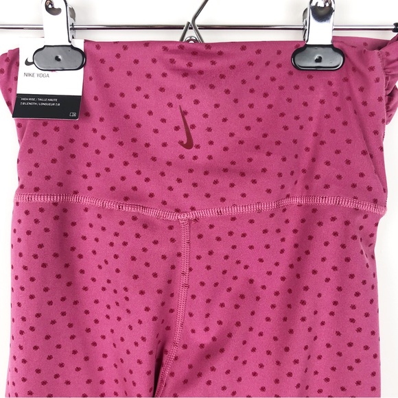 Nike Yoga Pink Dots 7/8 Leggings High Rise New Size S - Picture 10 of 14